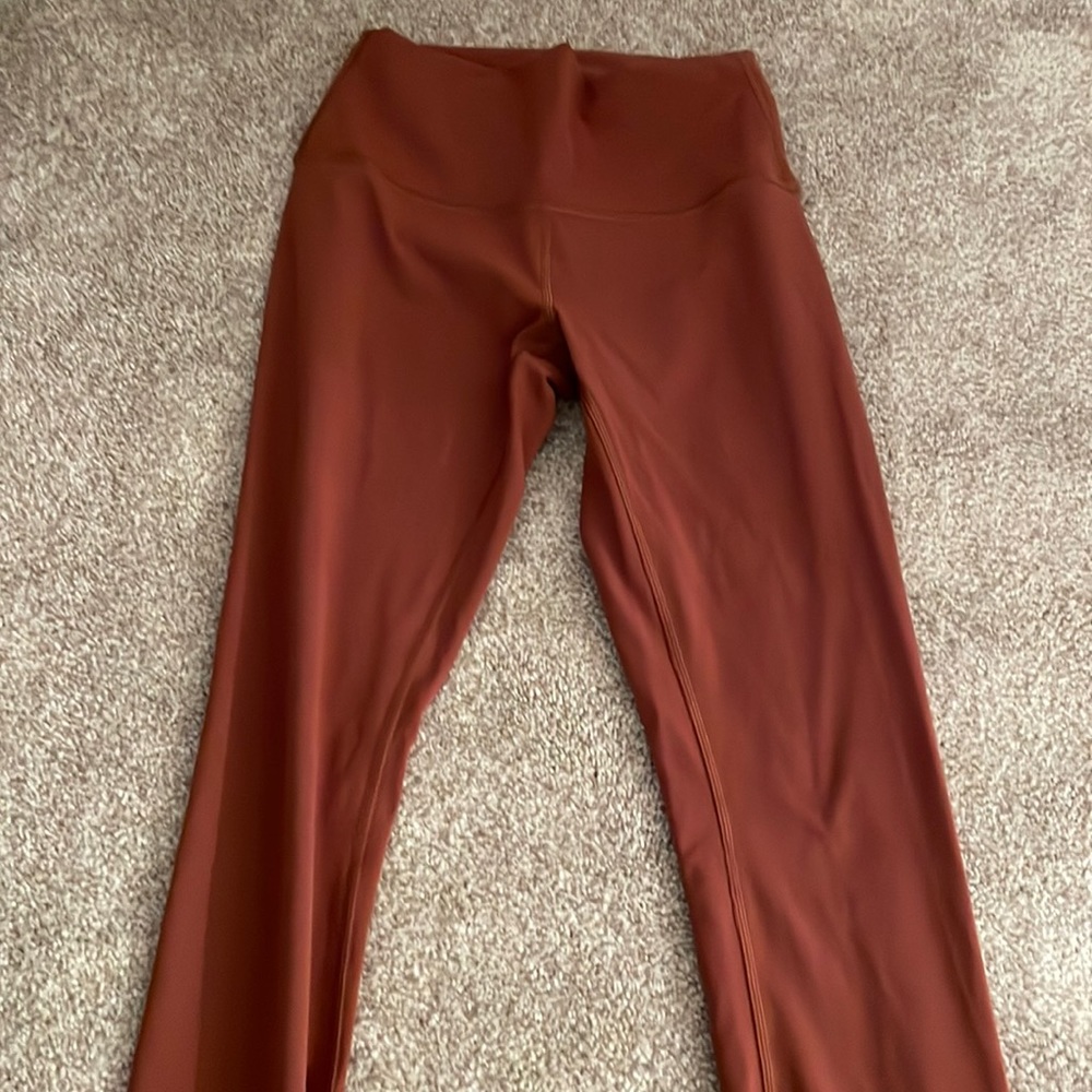 Womens lululemon 25 inch burnt orange leggings